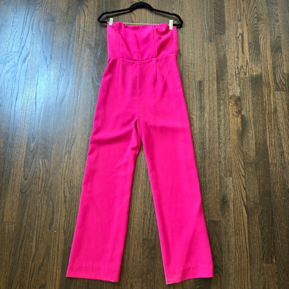 Revolve NBD Ivy jumpsuit in Raspberry pink. - Picture 7 of 7